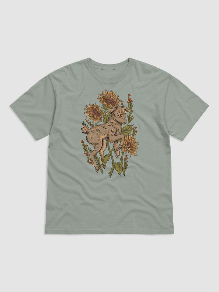 Goblincore and Cottagecore Shirts for Goat Lovers | Baby Goat Among Sunflowers Botanicals T-Shirt product image (2)