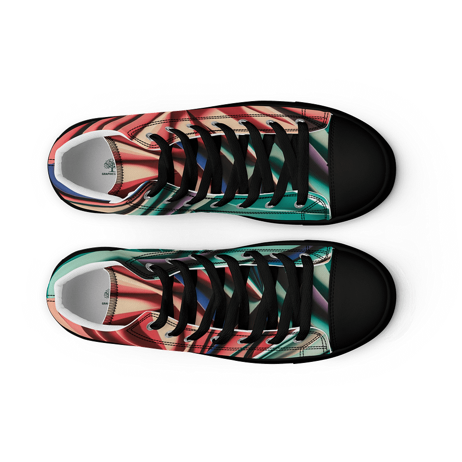 Graphic Grove Women's High-Top Canvas Shoes - Abstract Art Design, Vibrant Colours, Comfortable Fit product image (9)
