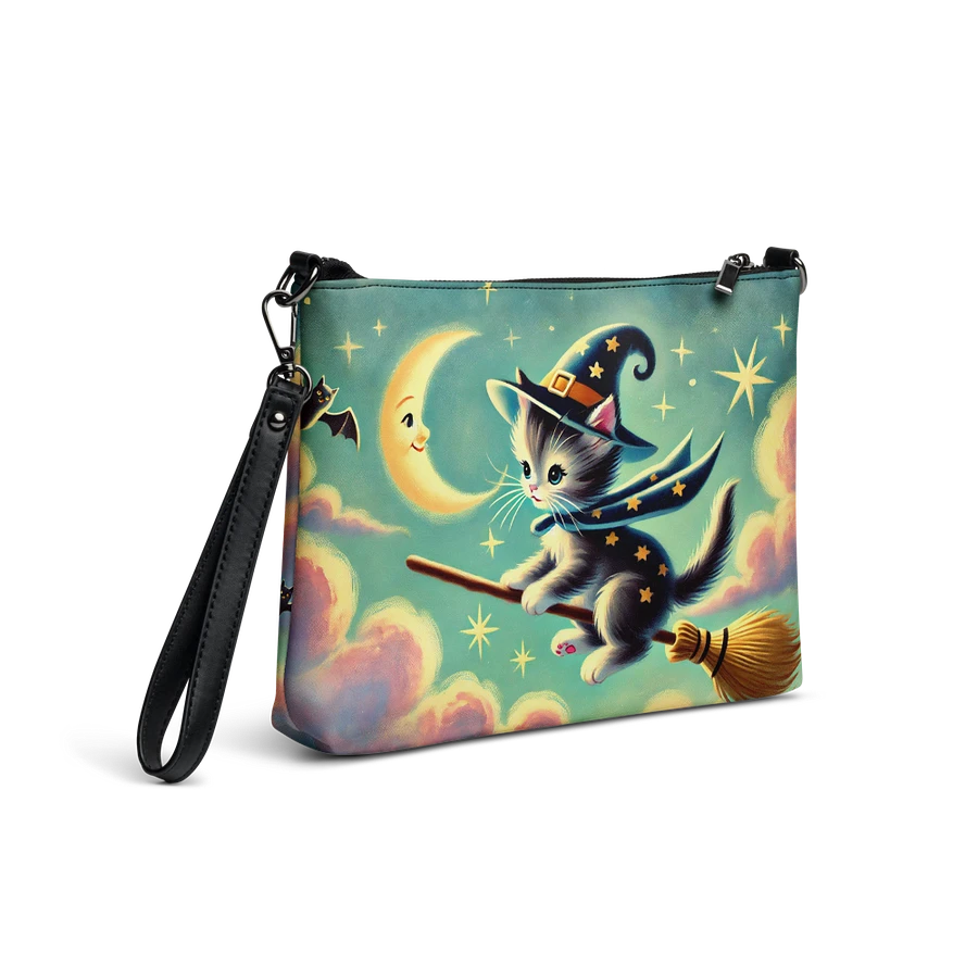 Kitten Witch on Broomstick Crossbody Bag - Halloween Purse product image (4)