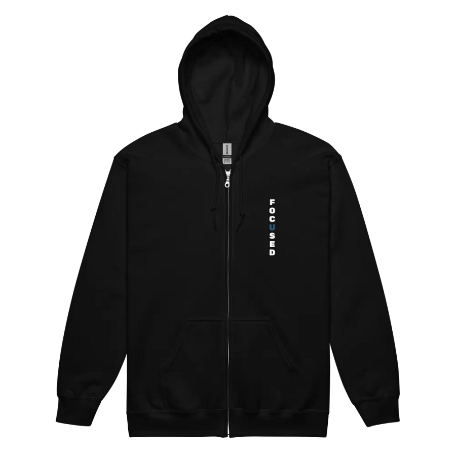 FOCUSED Zip Hoodie (Black) product image (2)