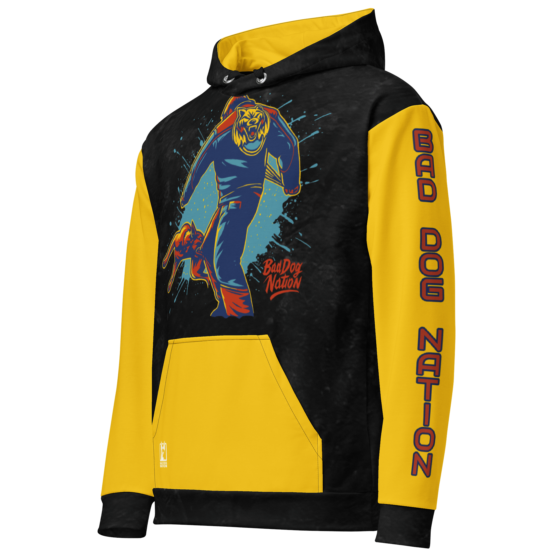 NOBODY CARES, TRAIN HARDER - Premium Adult Unisex All Over Print Hoodie product image (2)