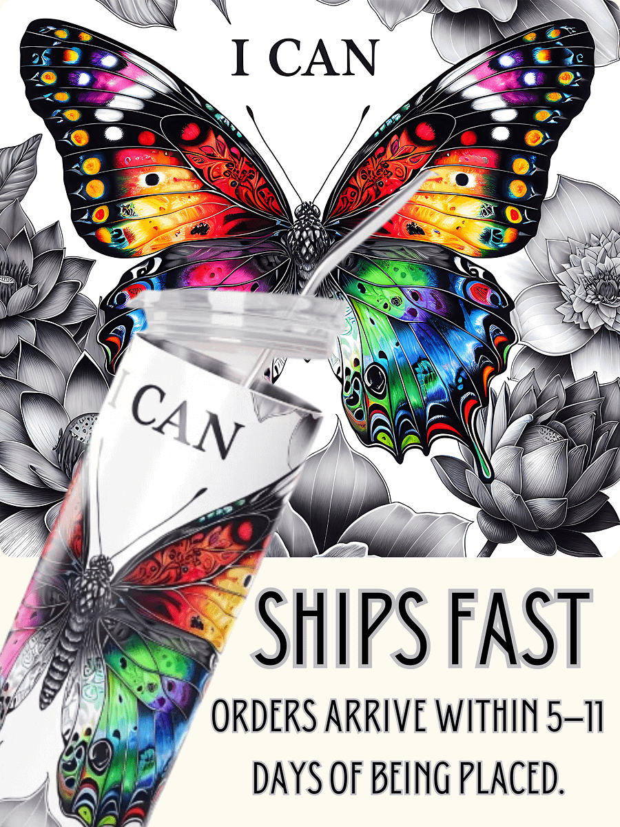 I CAN Butterfly Stainless Steel Tumbler product image (1)