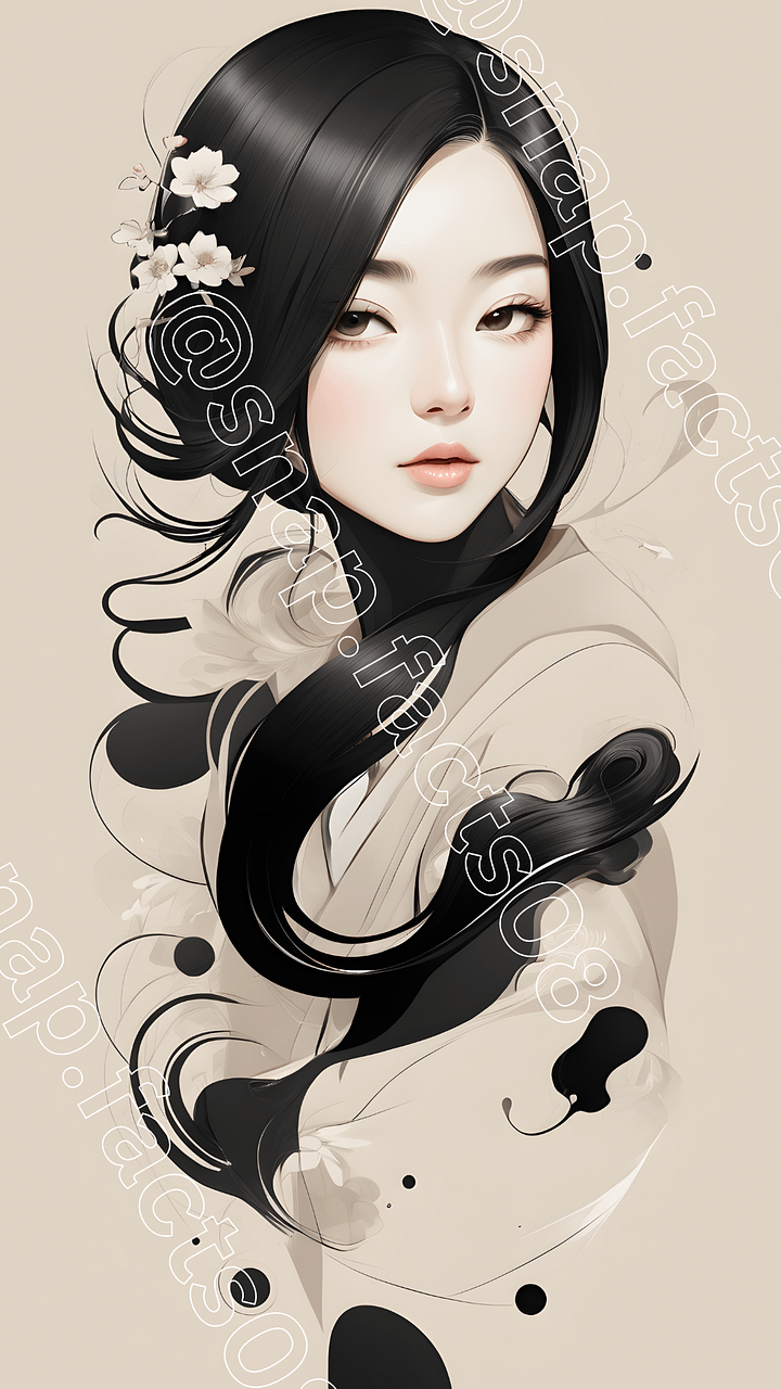 Timeless Elegance – Japanese Woman in Moonlight product image (1)