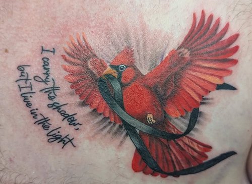 I got to do this cardinal yesterday and I love how it turned out! So glad my client trusted me with such a meaningful piece 🖤...