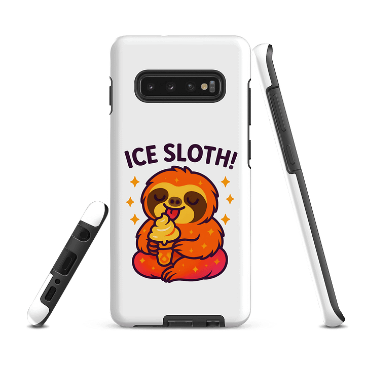 Ice Sloth – Funny Sloth Samsung Case | Ice Cream Lover Tough Phone Case – Sloths Having Snacks Collection product image (2)