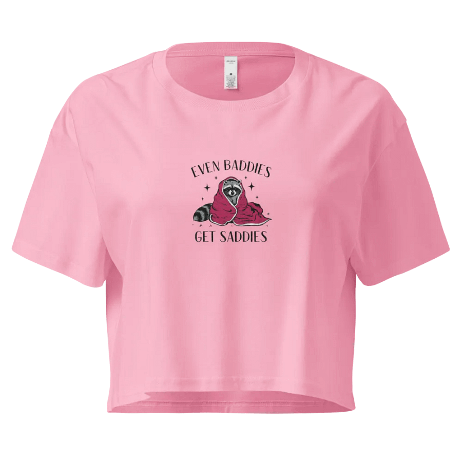 'Baddie Racoon' Women's Crop Top (Black Font) product image (2)