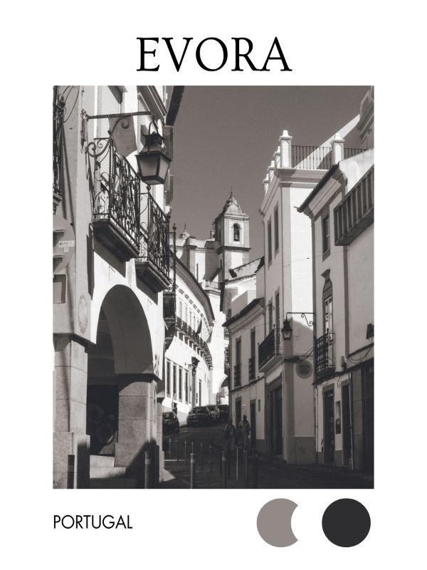 Streets of Evora - Black & White - Digital product image (1)