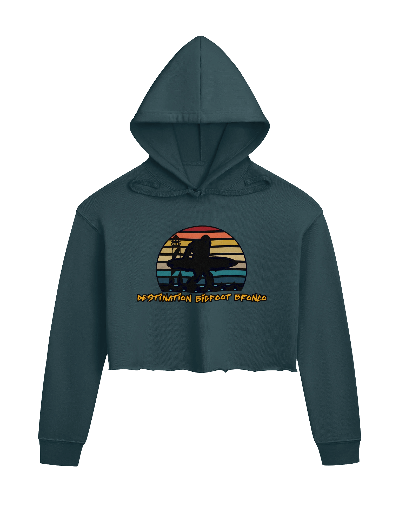 Destination Bigfoot Bronco Classic Logo Bella+Canvas Fleece Women's Crop Hoodie (Multiple Colors Available) product image (9)