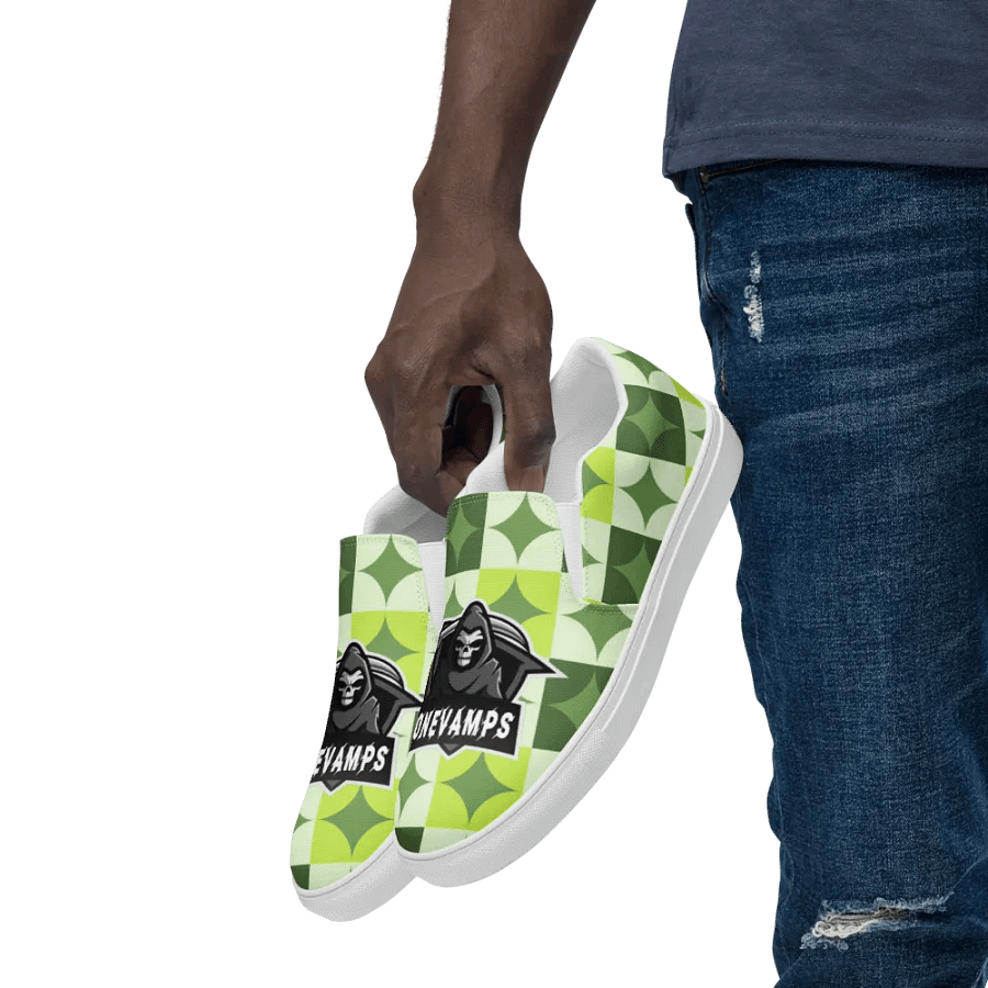 Men's Slip-On Canvas Shoes OneVamps Green Diamond product image (8)