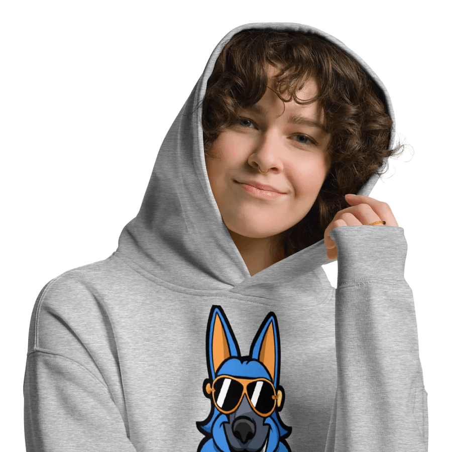 Cool Blue Dog Unisex Oversized Hoodie product image (29)