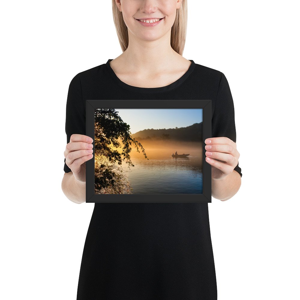 Fishing Boat On The Chattahoochee – Roswell Georgia Studio Framed Print product image (2)