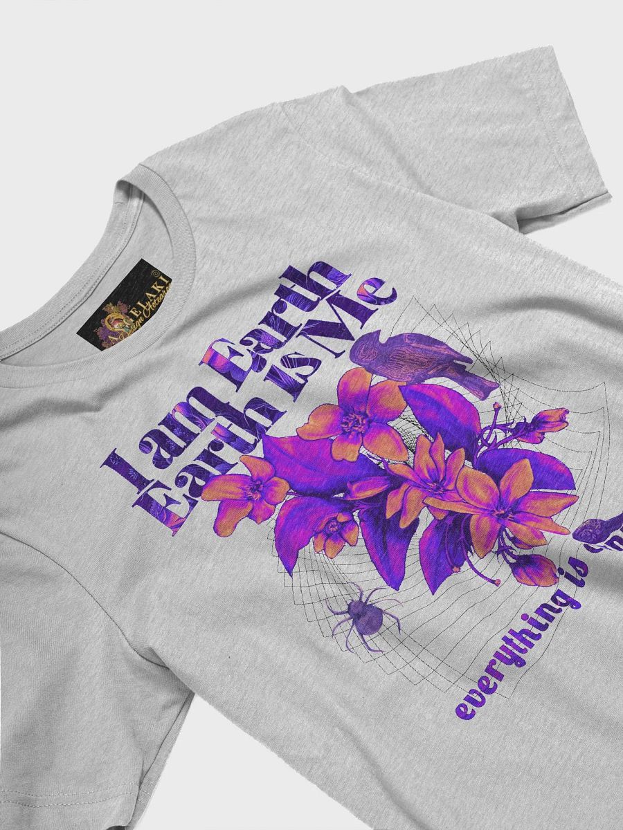 Unisex I am Earth, Earth is Me - Everything is Connected Decolonisation Tee - Neon Brights Puawananga Bird and Kauri Snail remix product image (74)