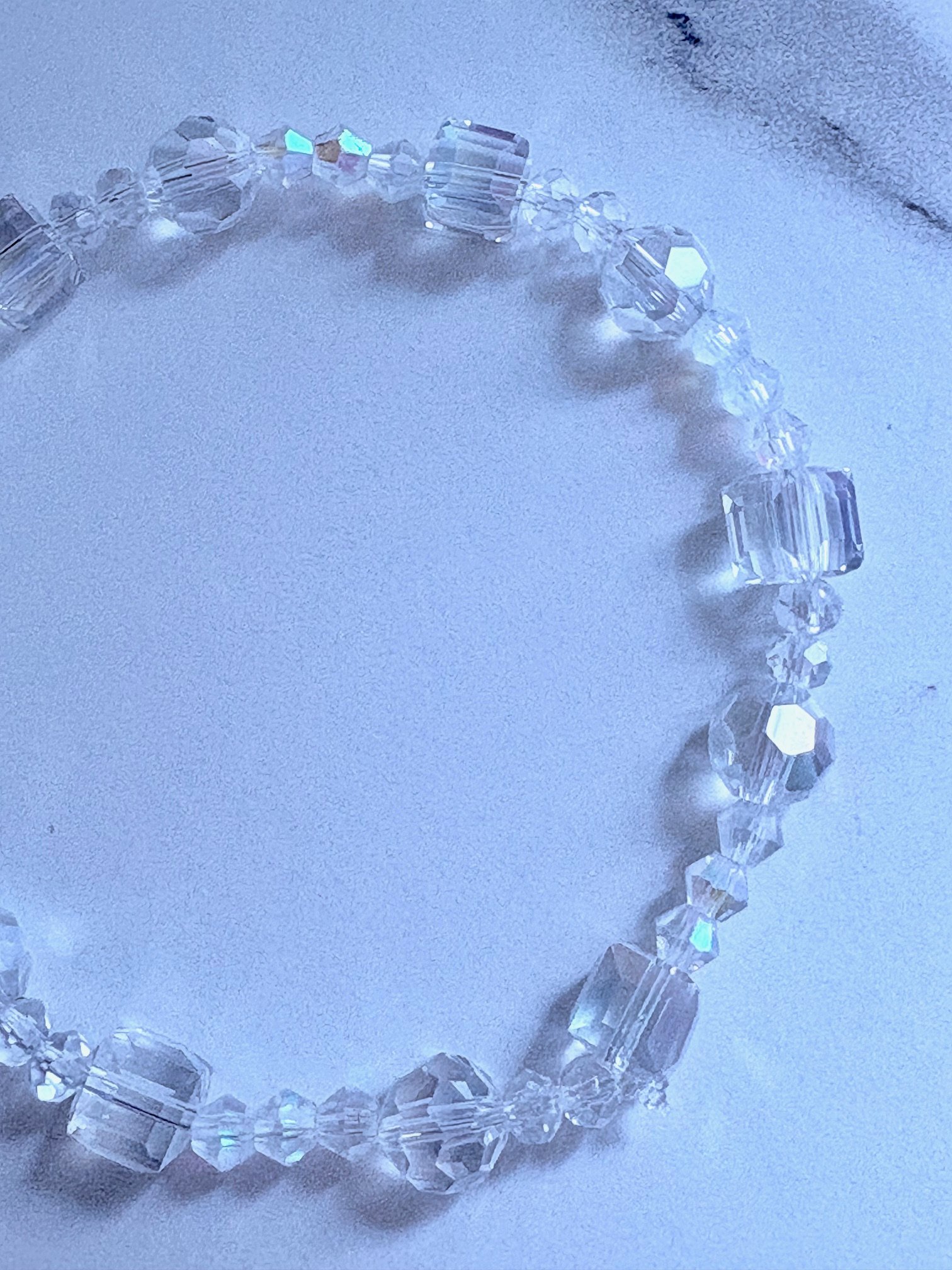 MFD-00163 | Handmade 7.5" Crystal Bead Stretch Bracelet | Coastal Charm Jewelry by Monique Faella Designs™ product image (2)
