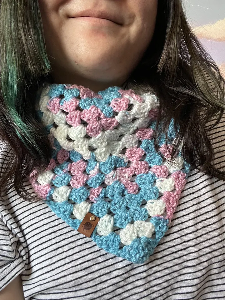 Pride Flag Crochet Bandana product image (1)