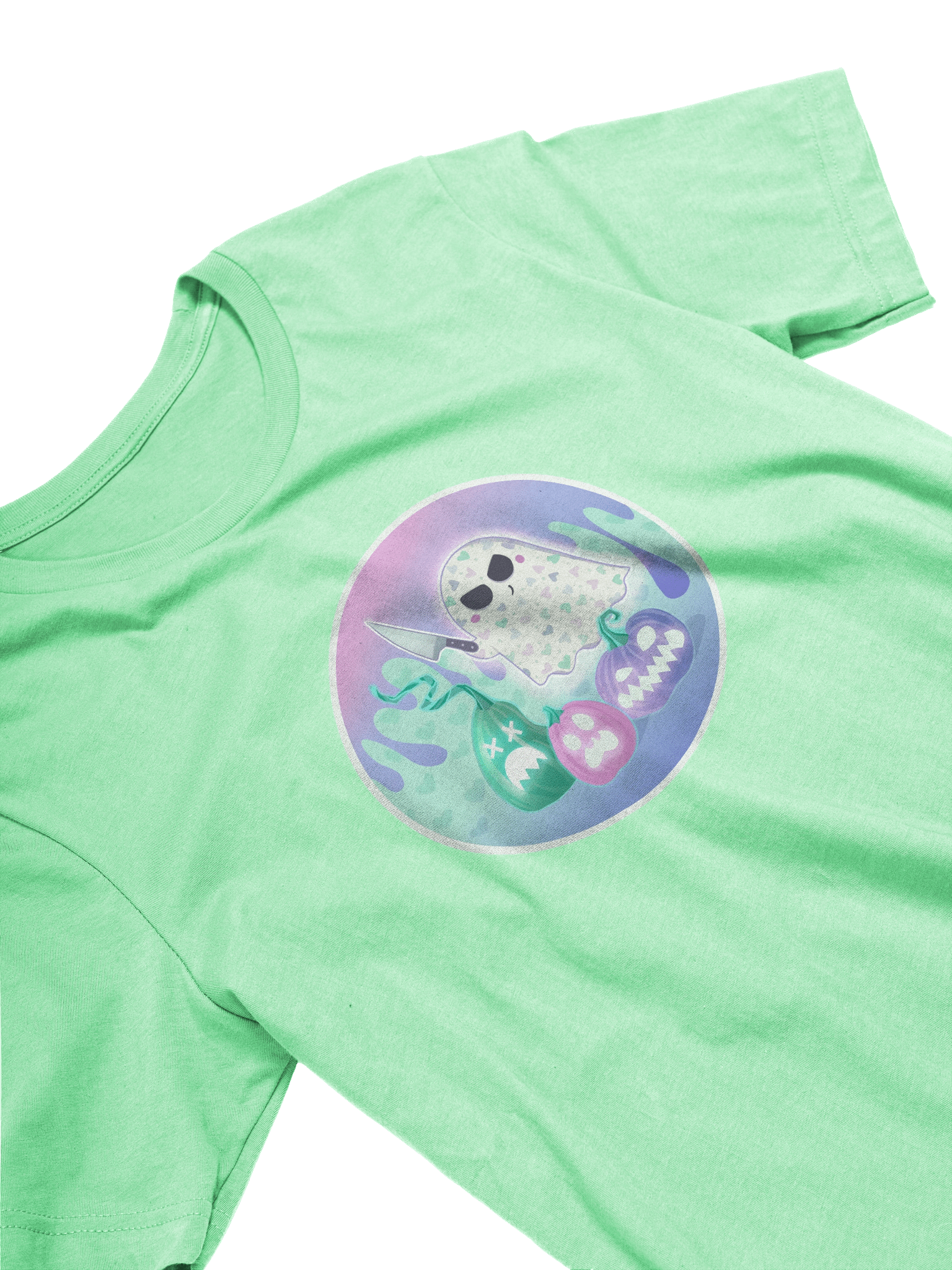 Pastel Little Ghost Pumpkin Carver - T-Shirt product image (3)
