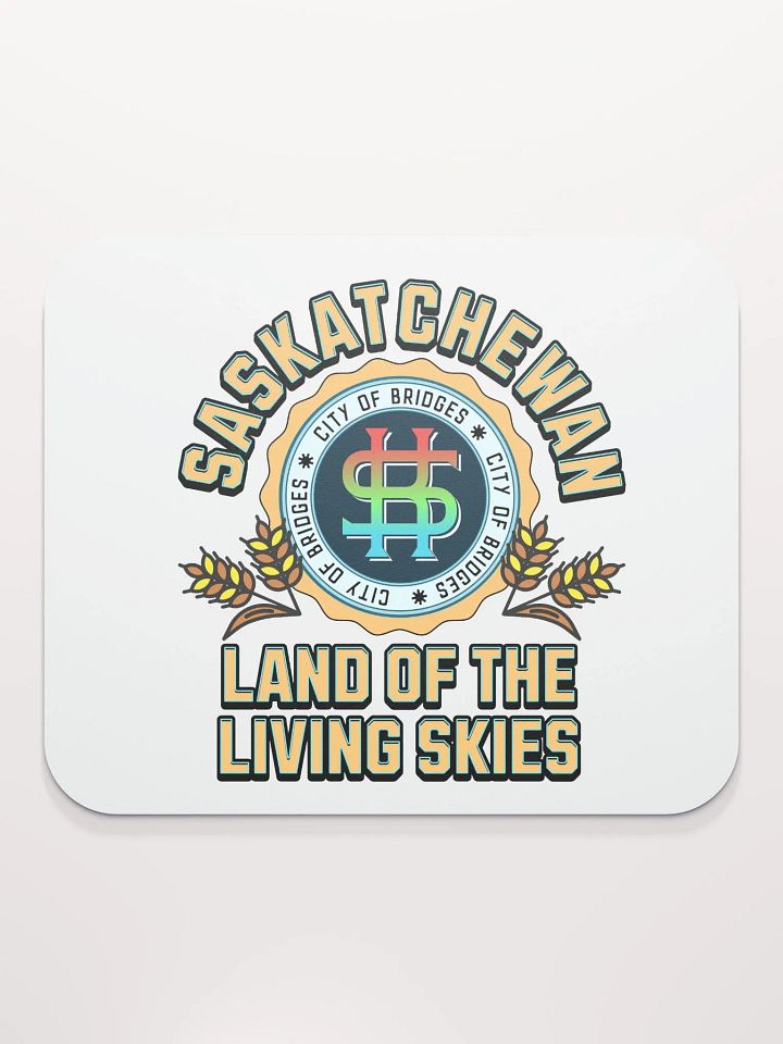Saskatchewan Land Of The Living Skies Emblem Mouse Pad product image (1)