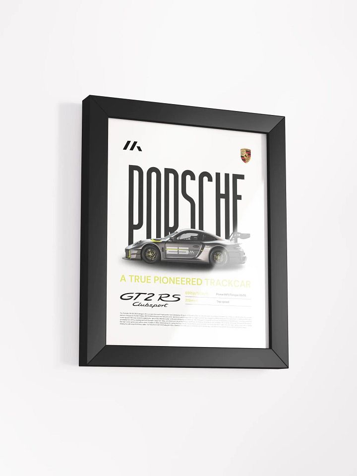 PORSCHE GT2RS CLUBSPORT FRAMED POSTER product image (2)