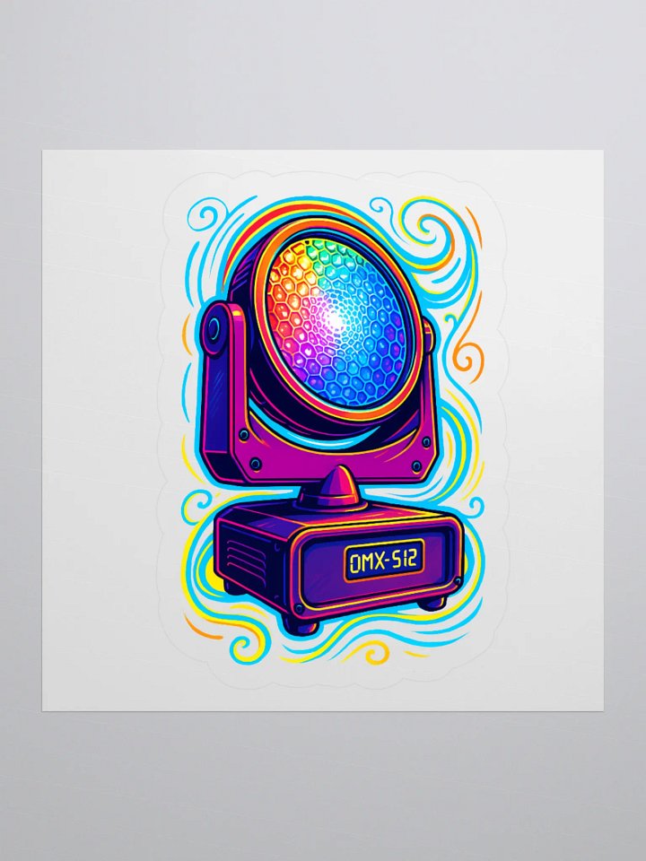 Theatrically Jerry: "Whimsical Bee-Eye" Moving Head Wash Light Stickers product image (1)