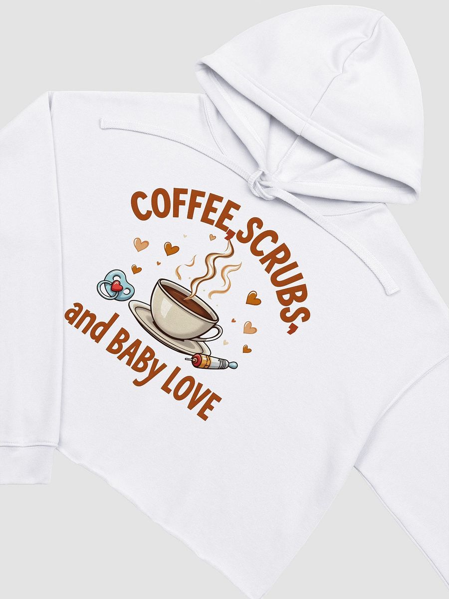 Coffee, Scrubs, and Love Crop Hoodie product image (17)