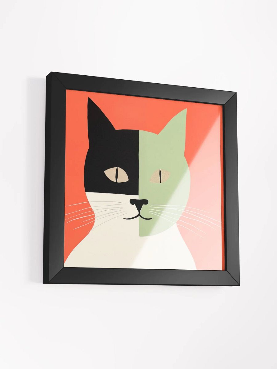 Dual-Toned Feline Fusion Framed Poster product image (26)