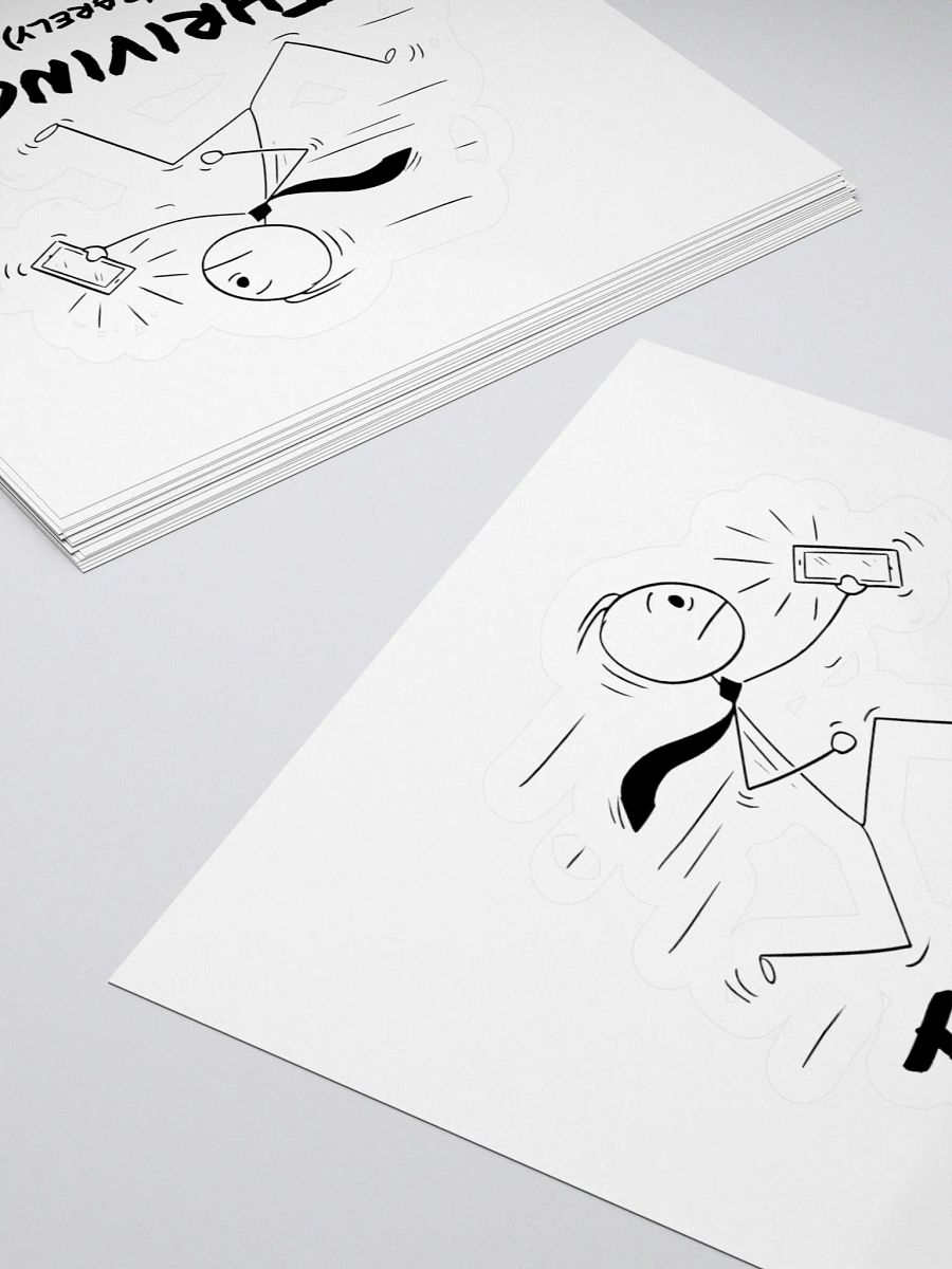 "Thriving (Barely)" – Kiss Cut Sticker product image (10)