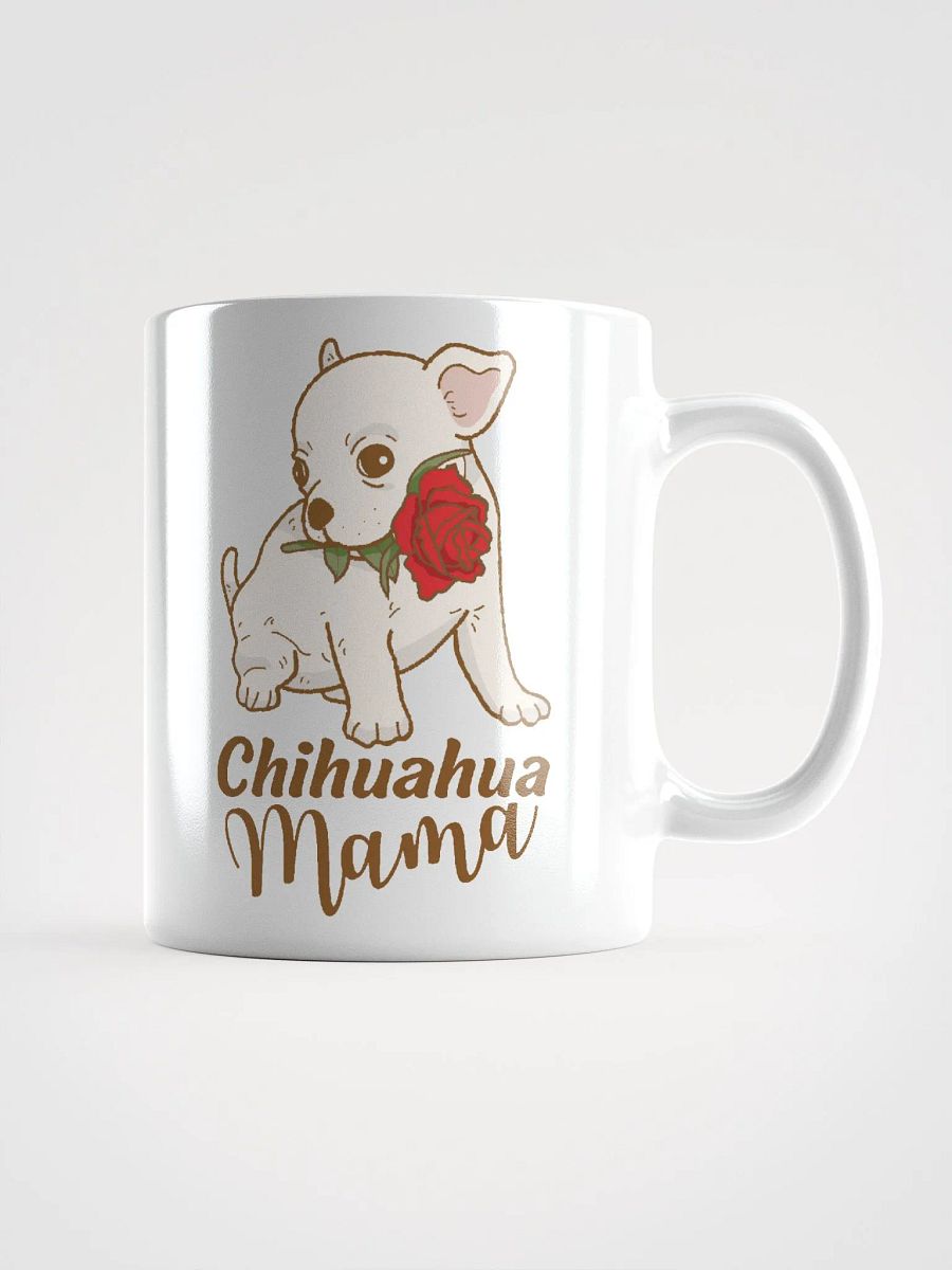 White Chihuahua Mama White Glossy Mug product image (3)