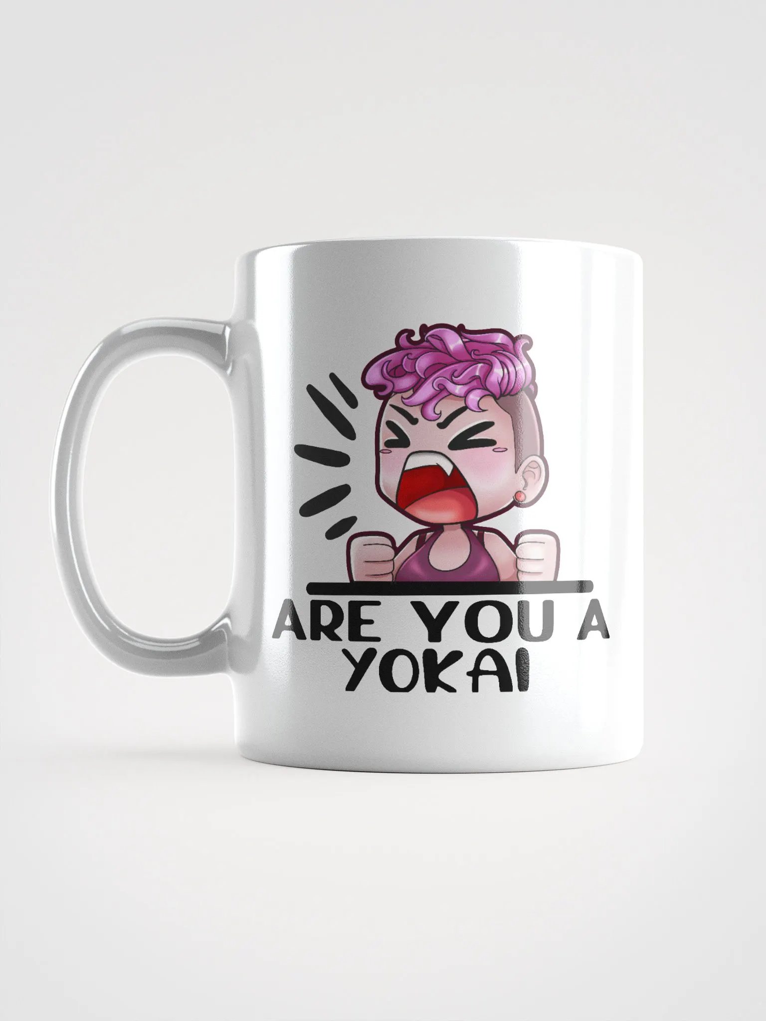 ARE YOU A YOKAI Coffee Mug (Black Lettering) product image (6)