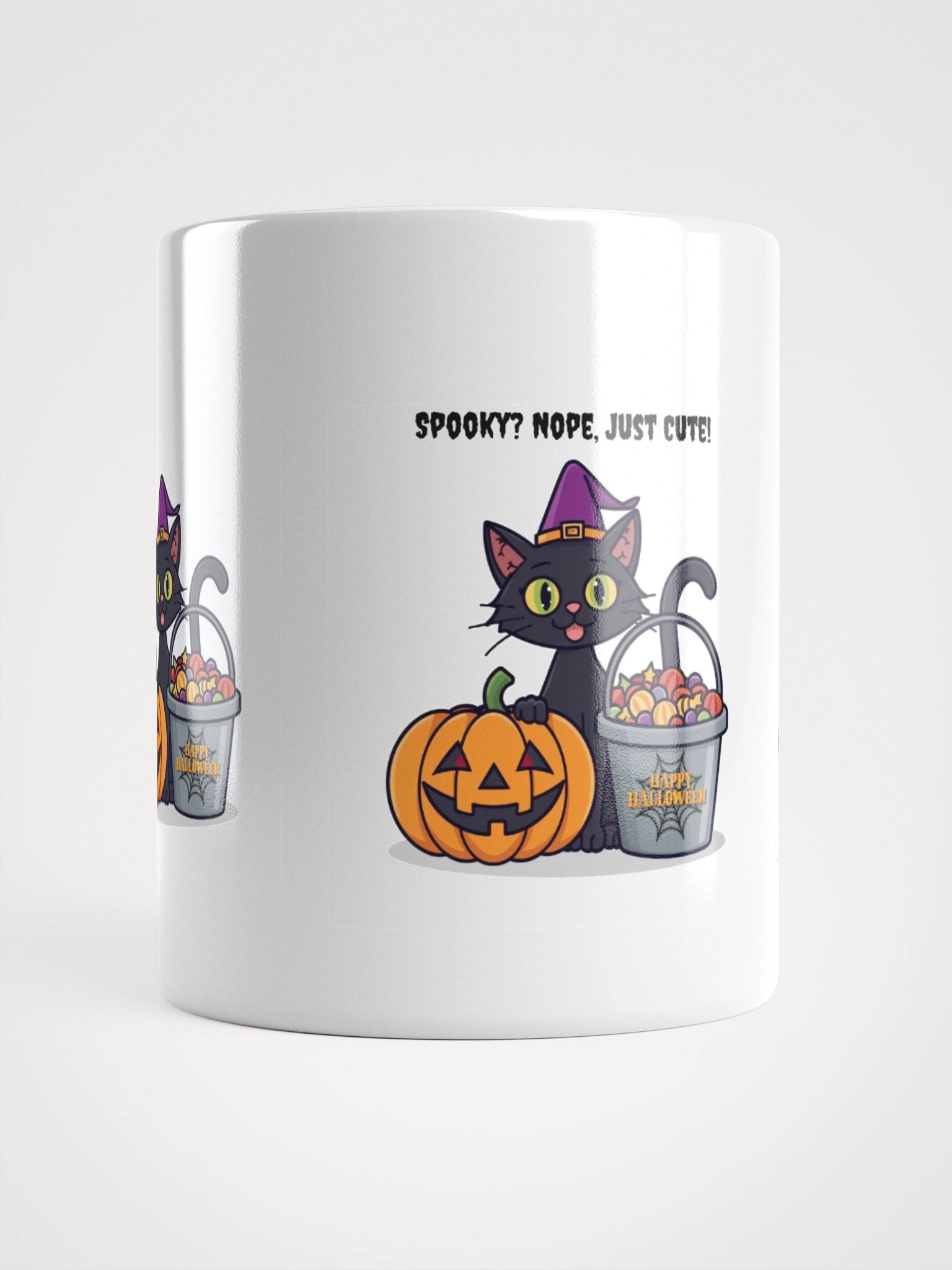 Spooky? Nope, Just Cute White Glossy Mug product image (6)