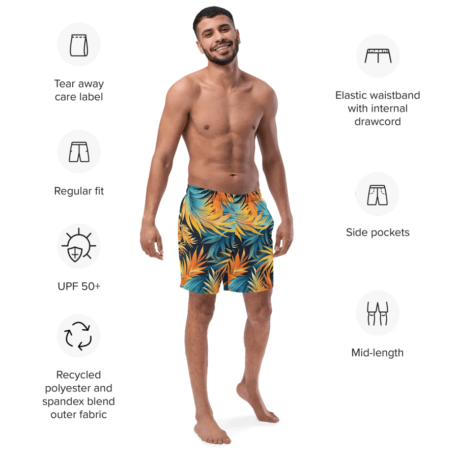 Tropical Flow Swim Trunks for Men product image (2)