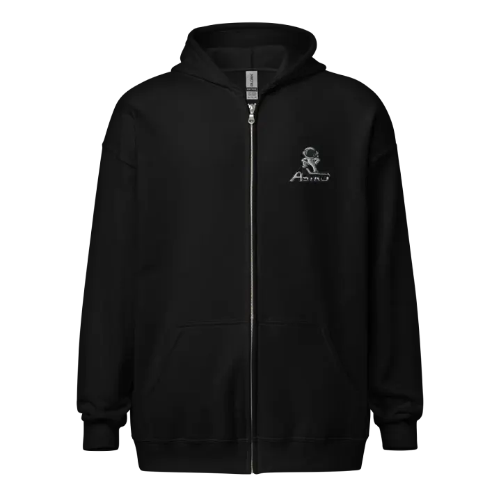 Astro Left Chest Logo Unisex Zip Hoodie - Space-Themed Design product image (1)