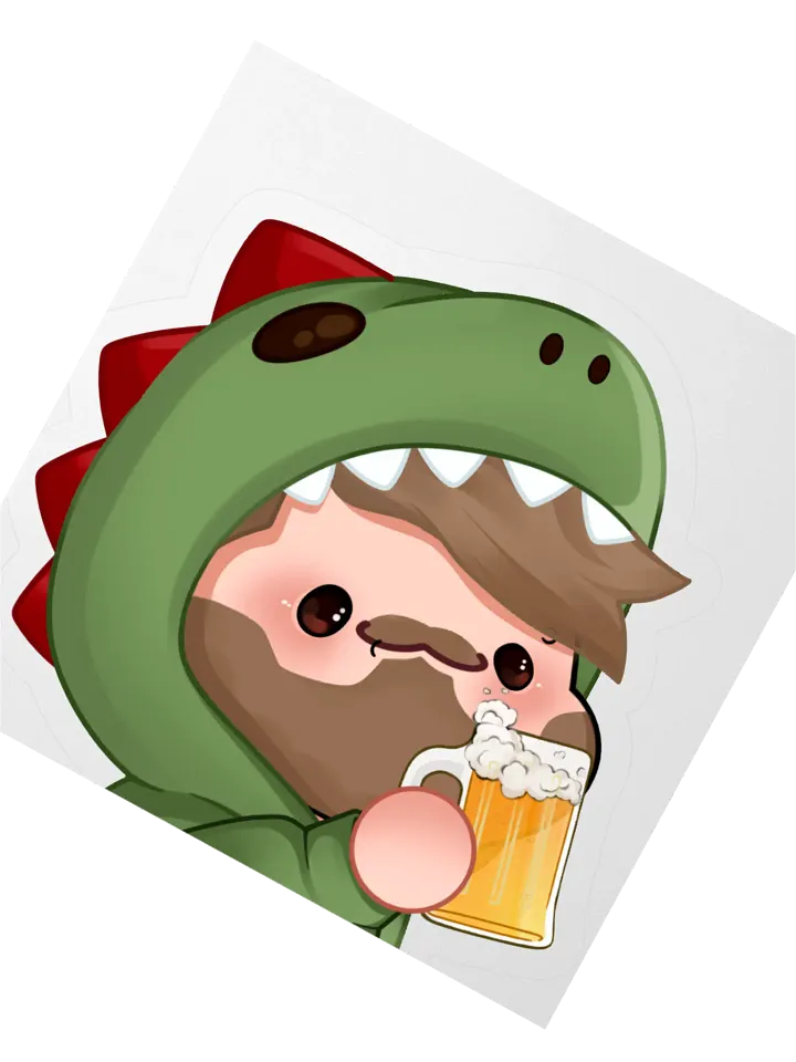 Dino Cheers Sticker product image (3)