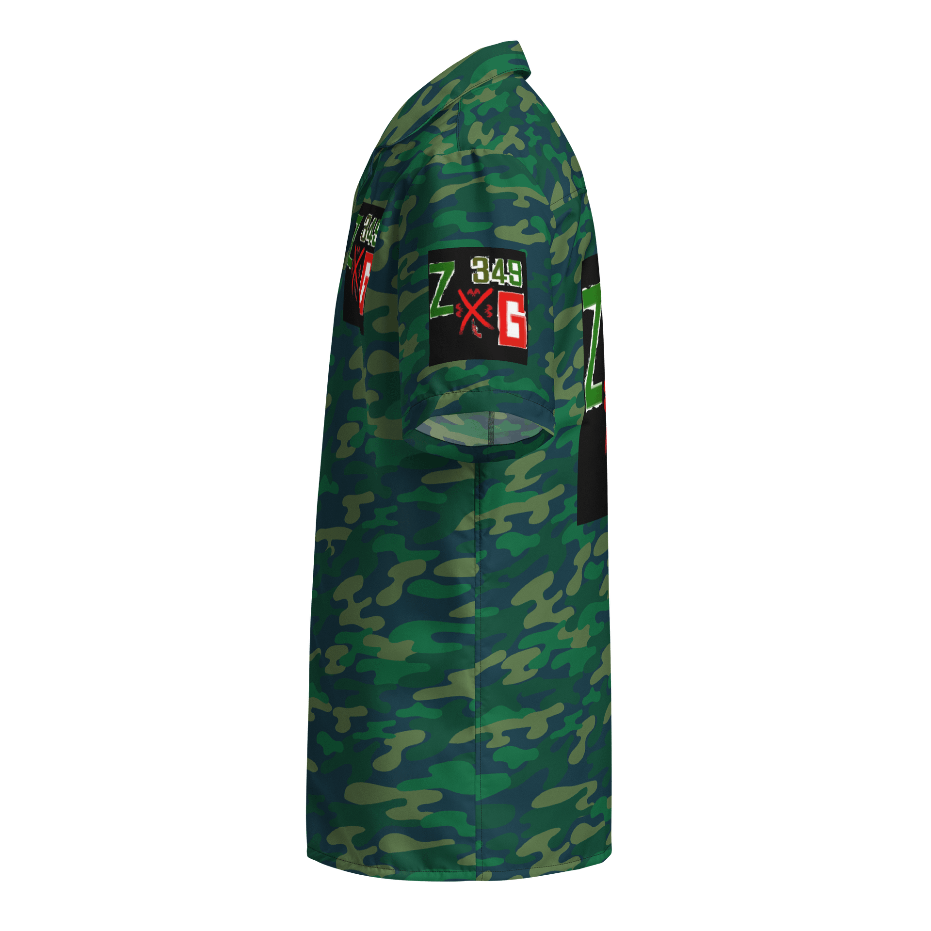 ZombfectedGaming 349 Camo Button Up T-Shirt product image (3)