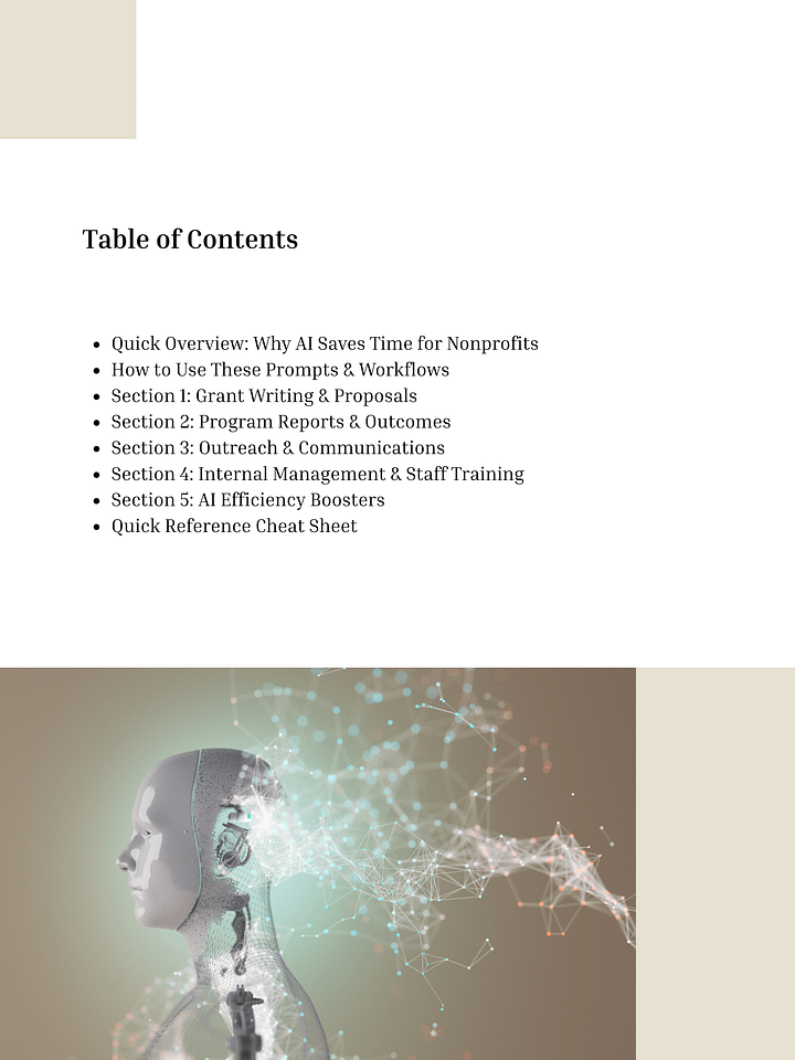 50 AI Prompts & Workflows for Nonprofit & Service Providers product image (2)