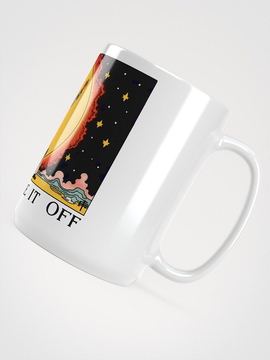 Cosmic Dance Tarot Card | 'Dance It Off' Sun & Stars Print Glossy Mug product image (4)