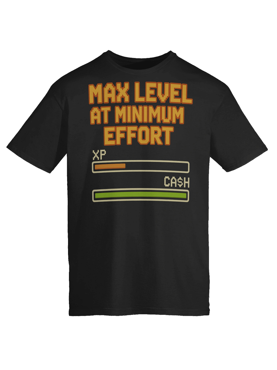 Max Level, Minimum Effort – Gamer Hustle Tee product image (9)