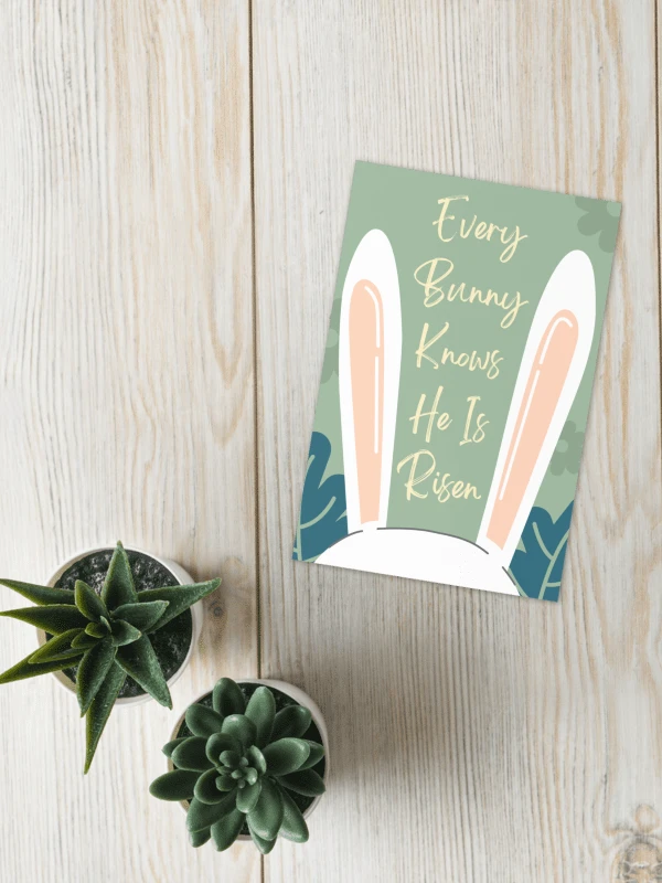 Every Bunny Knows He Is Risen Easter Greeting Card product image (3)