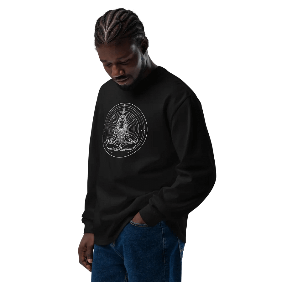 [Meditation 2 - White] - Unisex Premium Heavyweight Long Sleeve Shirt product image (13)