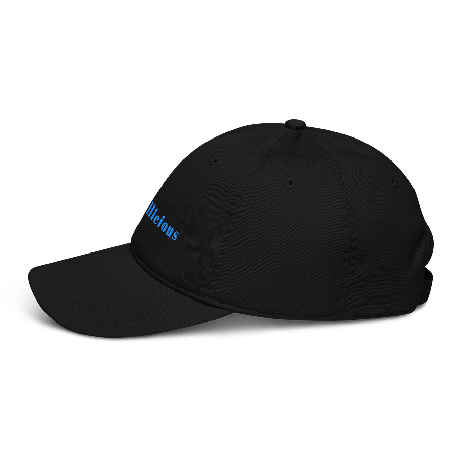 Rebellicious Organic Dad Hat Blue Text product image (4)