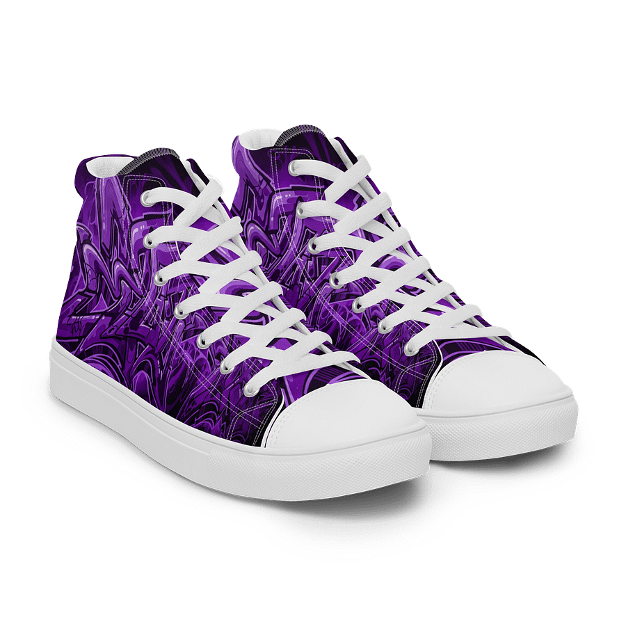 "Violet Vandal High Tops" – Midnight Graffiti Flow product image (8)