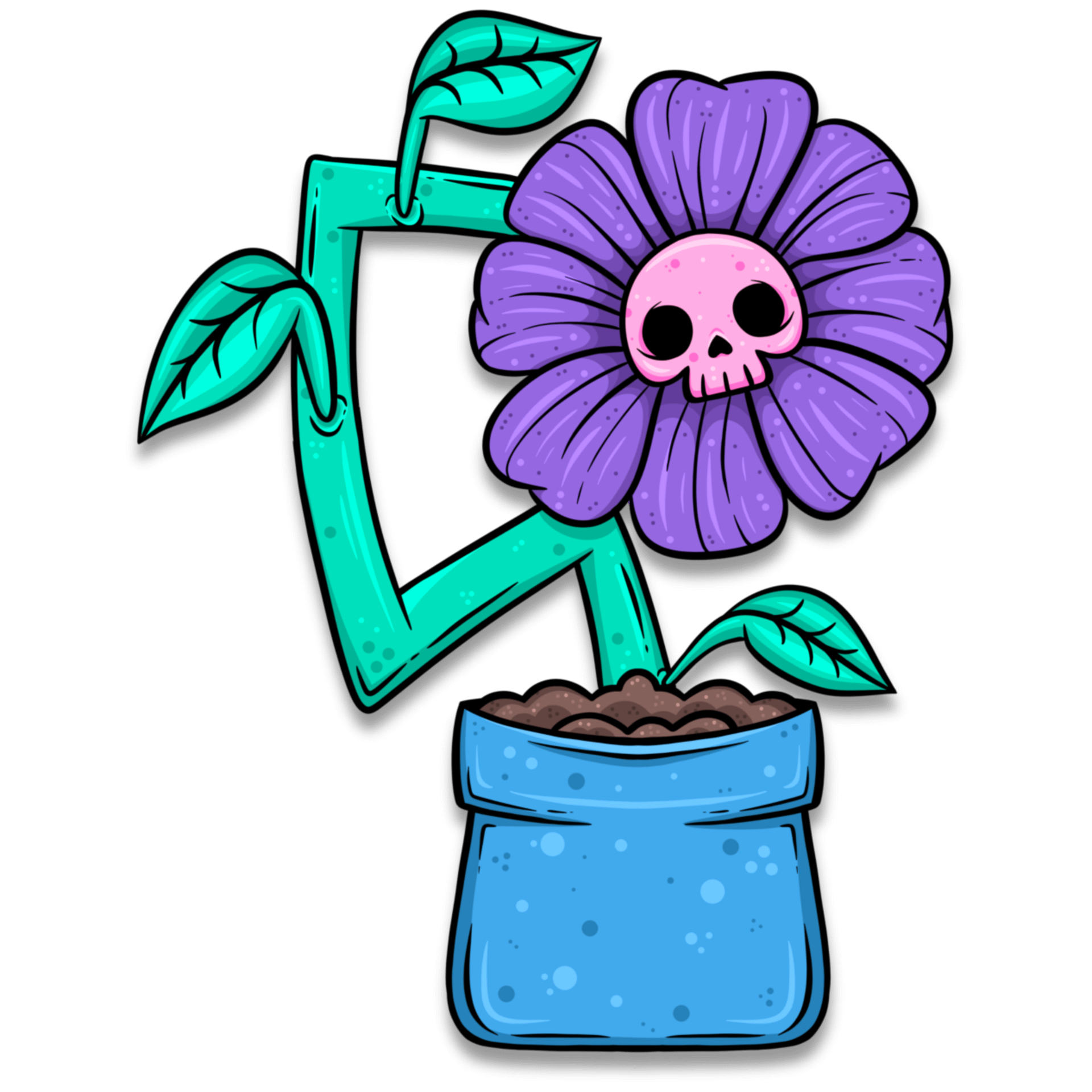 Skull Bloom Sticker product image (1)