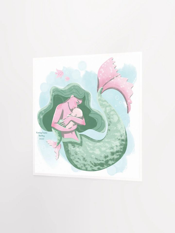 Mother and Baby Mermaids Art Print product image (2)