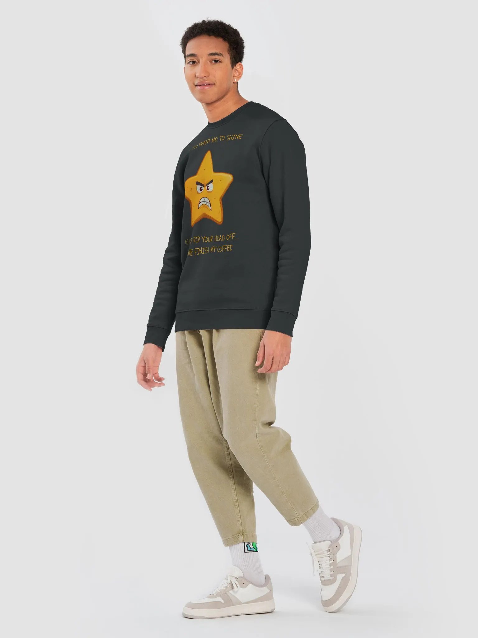 Angry Star Coffee Lover classic Sweatshirt product image (9)