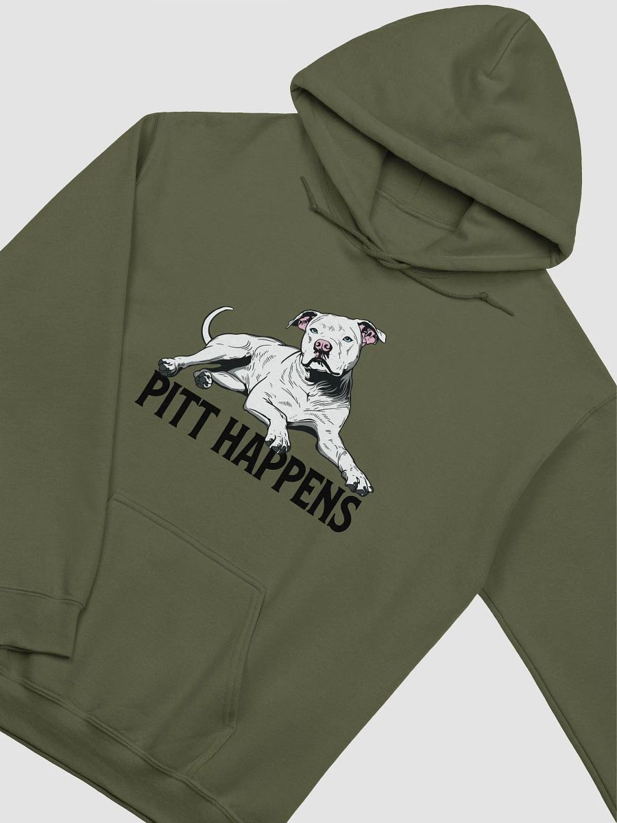 Pitt Happens Hooded Sweatshirt of a Pitbull Terrier(White) | Funny Hoodie for Pittie and Staffy Paw-rents product image (17)