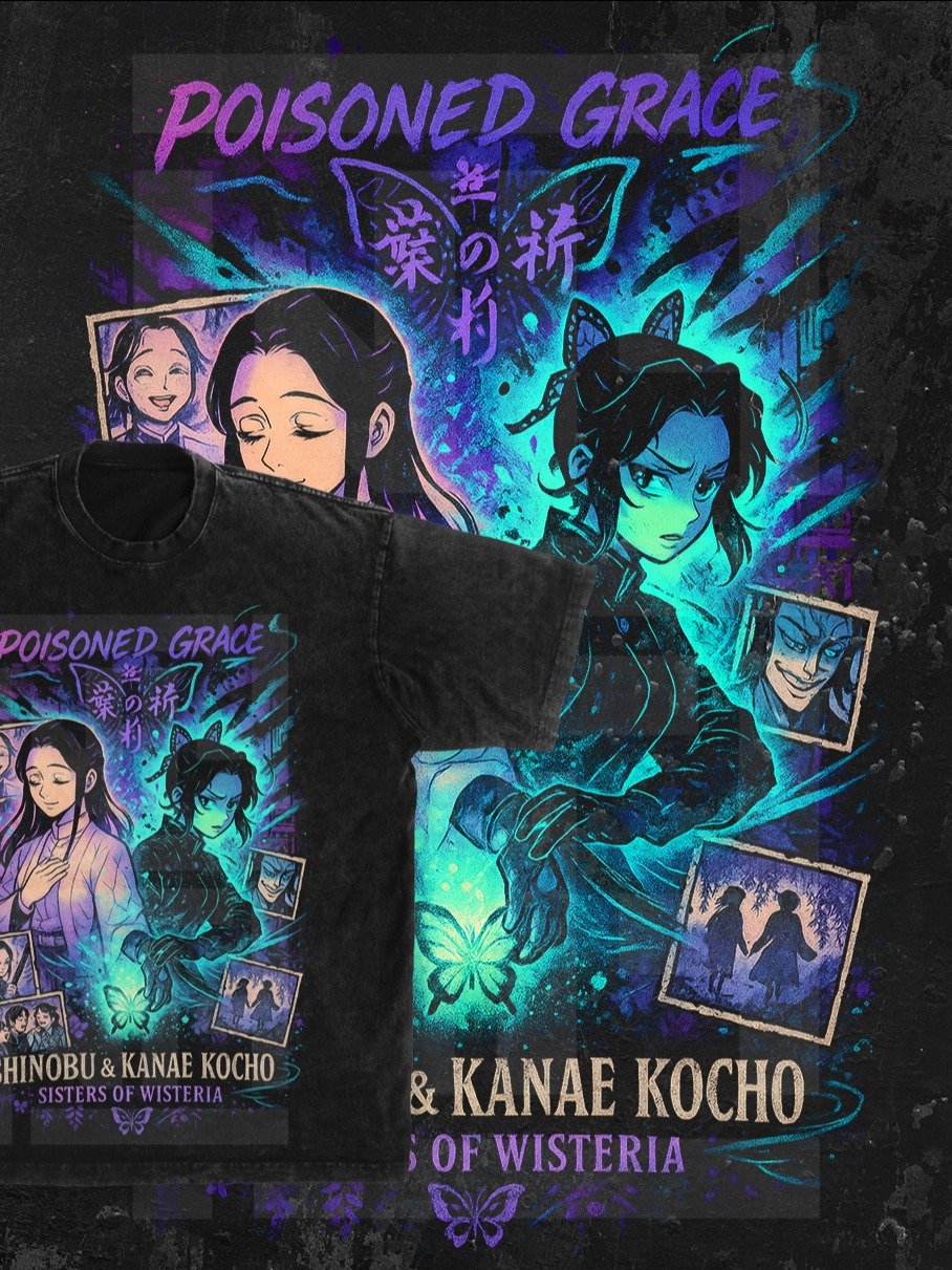 SHINOBU and KANAE KOCHO Demon slayer | Kimetsu no Yaiba t-shirt PNG design product image (1)