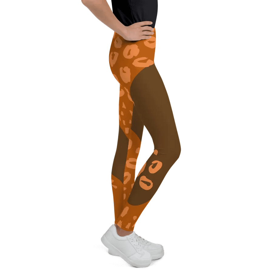 Orange Camo Dreams Youth Leggings product image (6)