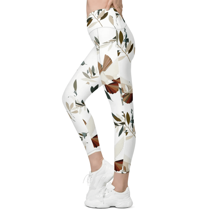 Harmony Birds Crossover Leggings with Pockets product image (11)