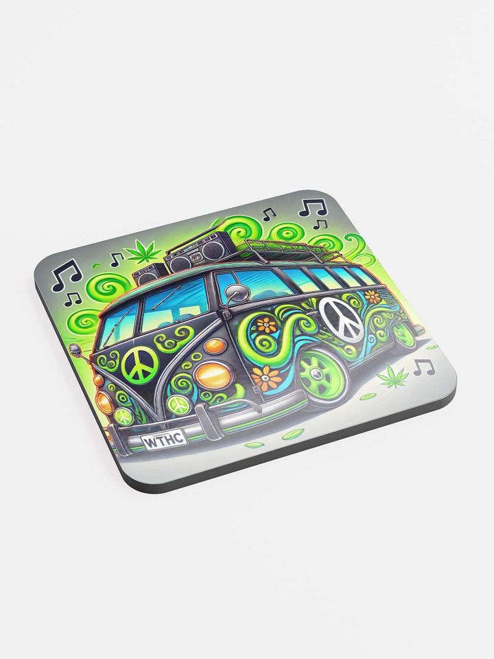 Da Psychedelic Soundwave Cork Coaster product image (2)
