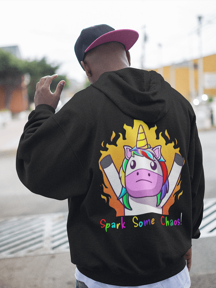 Spark Some Chaos Hoodie - Oversized Cobalt/Black product image (1)