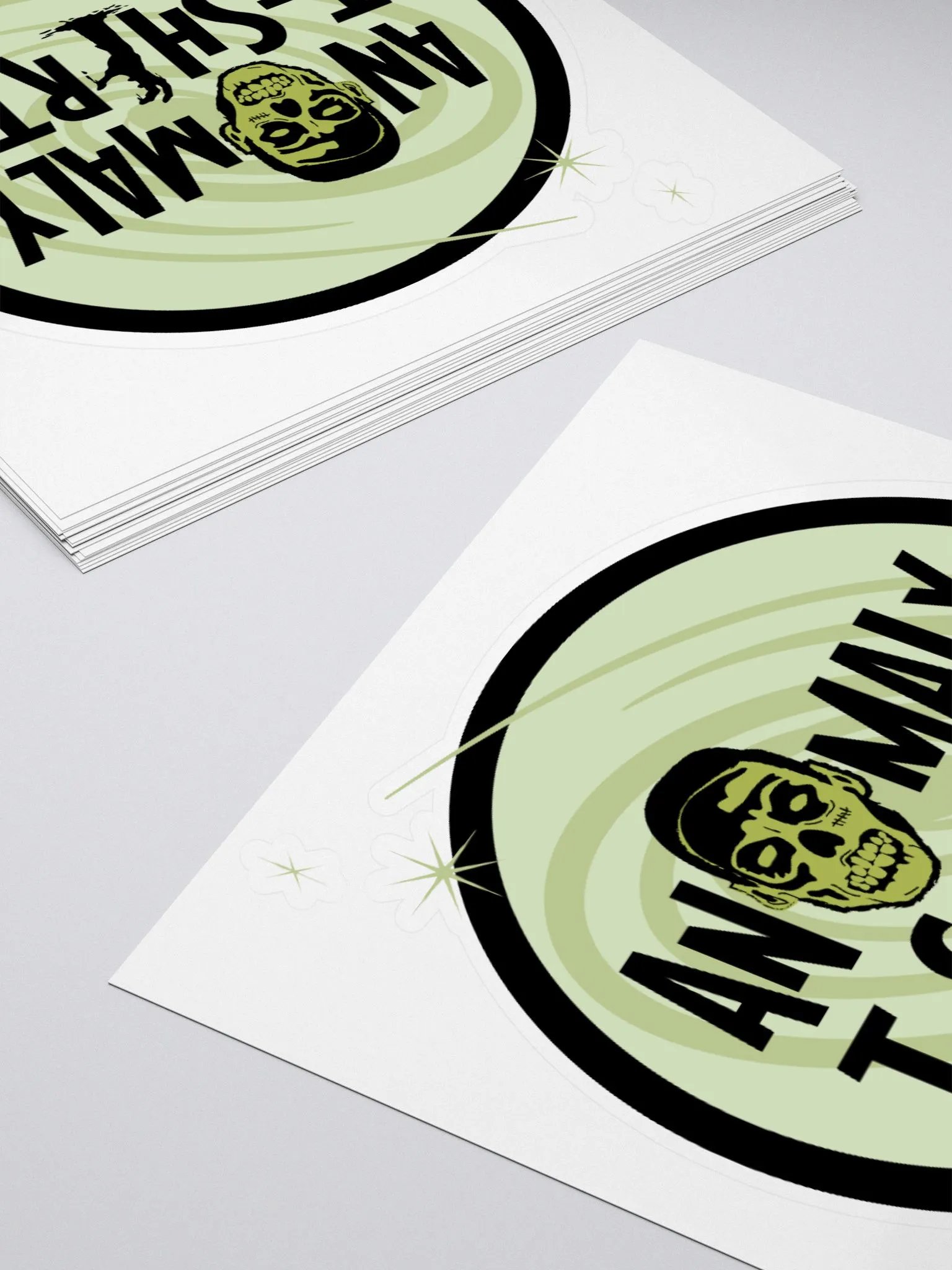 Green Zombie Kiss Cut Stickers product image (12)