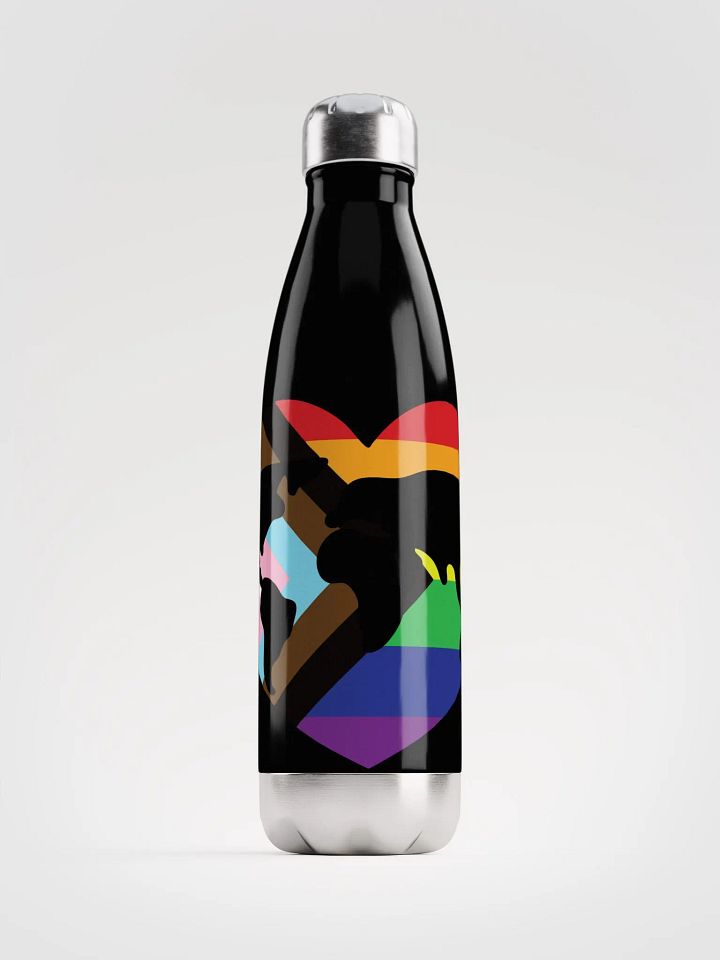 Rainbow Heart Stainless Steel Water Bottle product image (1)